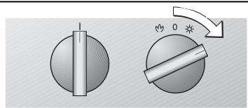 GAGGENAU EB 271-131 - Mode chaleur tournante   Mise en marche - 1