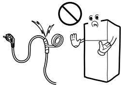 LG-GOLDSTAR GR-3326SN - NE MODIFIEZ NI NE RALLONGEZ LE CORDON D'ALIMENTATION - 1