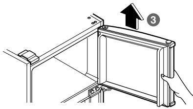 LG-GOLDSTAR GR-3326SN - COMMENT INVERSER LE SENS D'OUVERTURE DES PORTES - 3