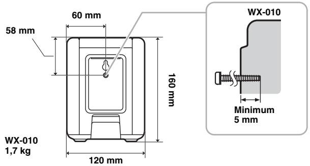 YAMAHA WXO10WH - Pour installer l'appareil sur un support de montage mural - 2