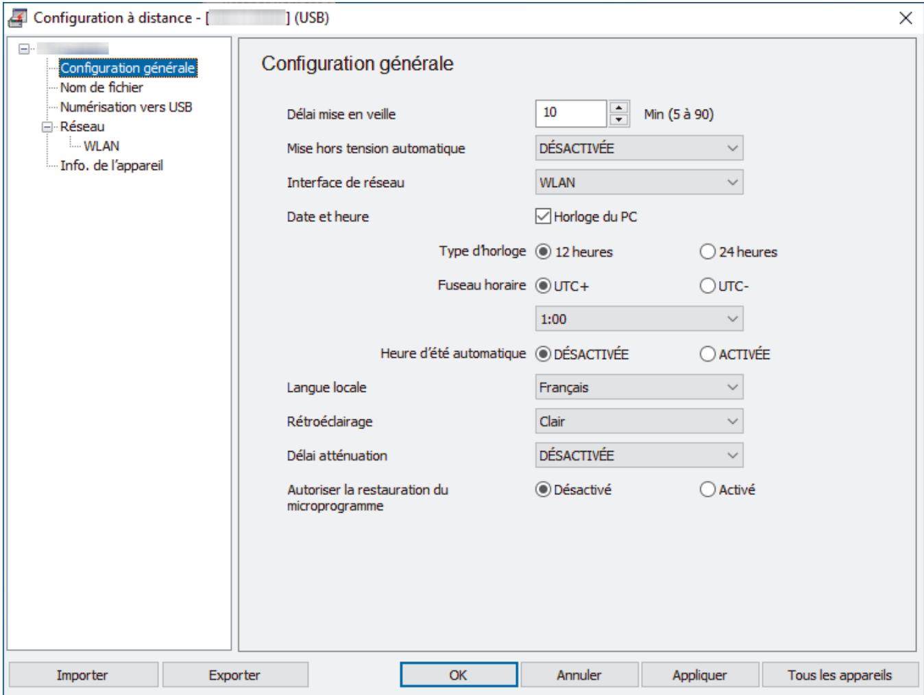 BROTHERADS 1800W - Configuration de l'appareil Brother à l'aide de la configuration à distance (Windows) - 1