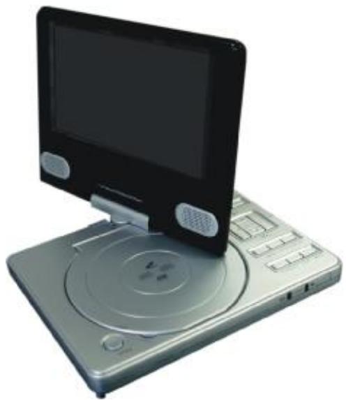 TAKARA DIV89R - LECTEUR DVD PORTABLE 7” TFT LCD LECTEUR DE CARTE MEMOIRE INTEGRE - 1