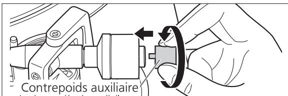 TECHNICS SL1500CEG-S - Fixez le contrepoids d'équilibrage à l'arrière du bras de lecture. - 2