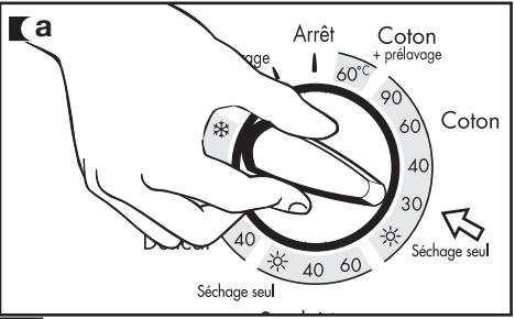 VEDETTE VEF 6116 - Pour sélectionner le programme de lavage, procéder comme suit : - 1