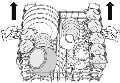 ELECTROLUX ESF64085W - RéGLAGE DE LA HAUTEUR DU PANIER SUPÉRIEUR - 1