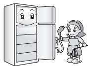 LG GRM-4924 WHT - Débranche la prise d'alimentation lors du nettoyage, la manipulation ou le remplacement de la lampe interieure du réfrigérateur. - 1