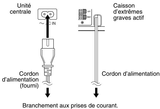 JVC TH-S5SRP - Raccordement du cordon d'alimentation - 1