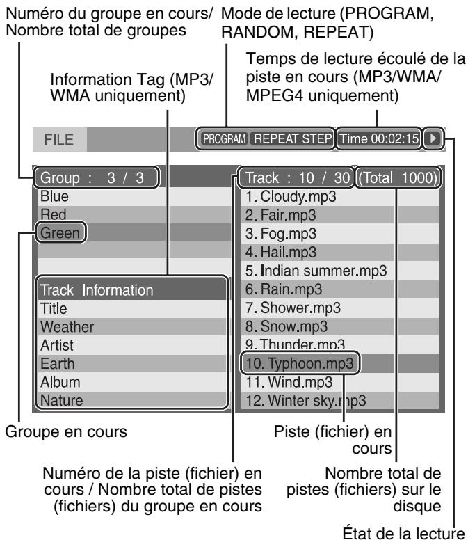 JVC TH-S5SRP - Utilisation du panneau de contrôle des fichiers - 1