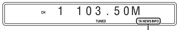 JVC TH-S5SRP - Appuyez plusieurs fois sur TA/NEWS/INFO jusqu'à ce que l'indicateur du type de programme (TA/NEWS/INFO) qui vous interesse apparaisse sur la fenêtre d'affichage. - 1