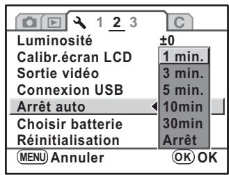 PENTAX KM+18-55+KIT+CHARG - Désactivation de l'arrêt automatique - 1