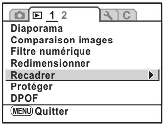 PENTAX KM+18-55+KIT+CHARG - Sélectionnez [Recadrer] dans le menu [Lecture 1]. - 1