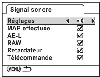 PENTAX KM+18-55+KIT+CHARG - Activation et désactivation du bip sonore - 1