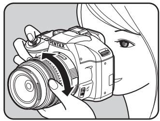 PENTAX KM+18-55+KIT+CHARG - Utilisation du cadre de visée - 2