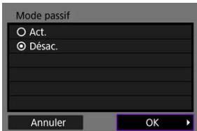 CANON R6 - Configure les réglages du mode passif. - 1