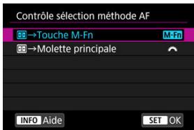 CANON R6 - Contrôle sélectionmethode AF☆ - 1