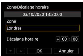 CANON R6 - Reglez le fuseau horsaire. - 2