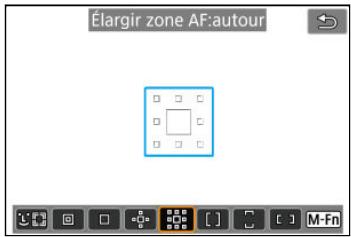 CANON R6 - : Elargir zone AF:autour - 1