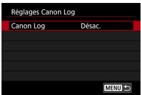 CANON R6 - Sélectionnez [Canon Log]. - 1