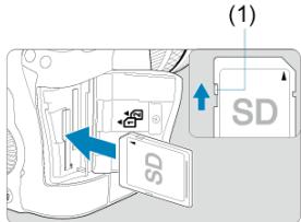 CANON R6 - Insérez la carte. - 1