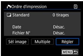 CANON R6 - Réglage des options d'impression - 2