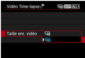 CANON R6 - Sélectionnez [Taille enr. video]. - 1