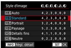 CANON R6 - Sélectionnéz un style d'image. - 1