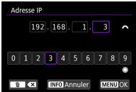 CANON R6 - Saisissez les valeurs souhaitees. - 1
