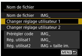 CANON R6 - Enregistrement/Modification des noms de fichier - 2