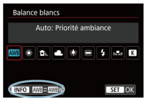 CANON R6 - Sélectionnéz [AWB]. - 1