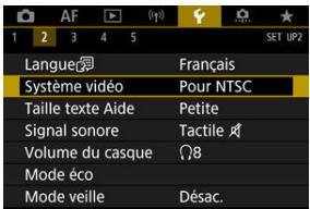 CANON R6 - Sélectionnéz [F: Système video]. - 1