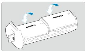 CANON R6 - Fixez les batteries. - 2