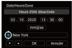 CANON R6 - Réglez l'heure d'été. - 1