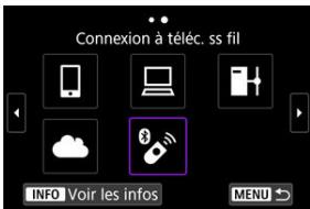 CANON R6 - Sélectionnez [°Connexion à téléç. ss fil]. - 1