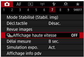 CANON R6 - Sélectionné [O: M] Affichage haute vitesse]. - 1