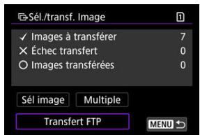 CANON R6 - Sélectionnez [Transfert FTP]. - 1