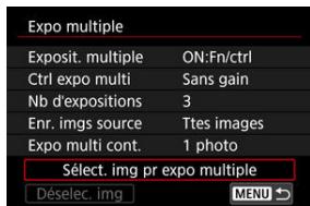CANON R6 - Sélectionnéz [Sélect. img pr expo multiple]. - 1