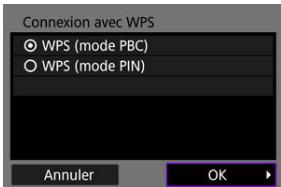 CANON R6 - Sélectionnéz [WPS (mode PBC)]. - 1
