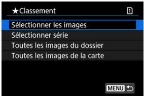 CANON R6 - Sélectionnéz [Sélectionner les images]. - 1