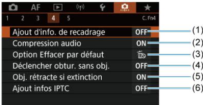 CANON R6 - - Fonctions personalisées 4 - 1