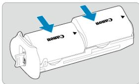 CANON R6 - Fixez les batteries. - 1