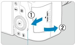 CANON R6 - Ouvrez le couvercle. - 1