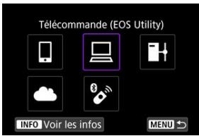 CANON R6 - Sélectionnez [Telekommande (EOS Utility)]. - 1