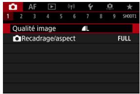 CANON R6 - Affichez l'écran du menu. - 1