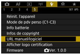 CANON R6 - Vérification des informations sur le copyright - 2