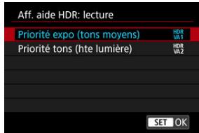 CANON R6 - Reglez [Aff. aide HDR: lecture]. - 1