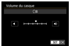 CANON R6 - Reglez le volume. - 1