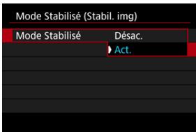 CANON R6 - Sélectionnez [Mode Stabilisé]. - 1