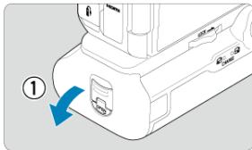 CANON R6 - Retirez le magasin batterie. - 1