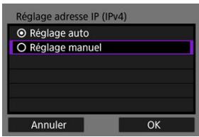 CANON R6 - Sélectionnez [Réglage manuel]. - 1