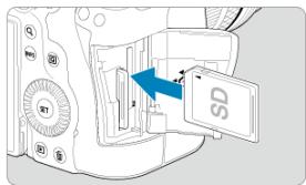 CANON R6 - Insérez la carte. - 2